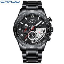 Load image into Gallery viewer, CRRJU 2020 Fashion Stainless Steel Mens Watches Top Brand Luxury Business Luminous Chronograph Quartz Watch Relogio Masculino