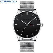 Load image into Gallery viewer, Watches for Men CRRJU Business Casual Watch Waterproof Quartz Wristwatch Military Calendar Display Watch Clock Relogio Masculino